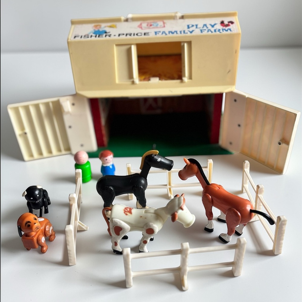 Vintage Fisher Price Family Farm Playset 1967